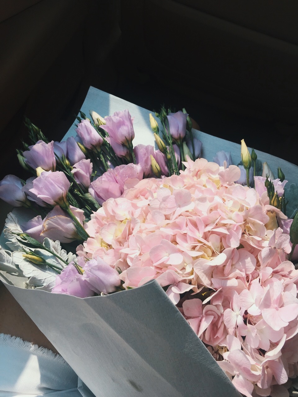 “I received flowers from my boyfriend.”